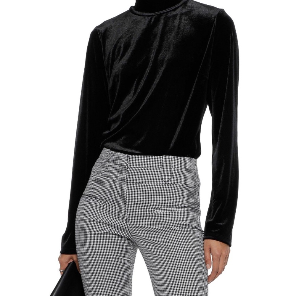 ELIE TAHARI DIDI VELVET KNIT BLACK BODYSUIT XL NWT - Picture 2 of 5
